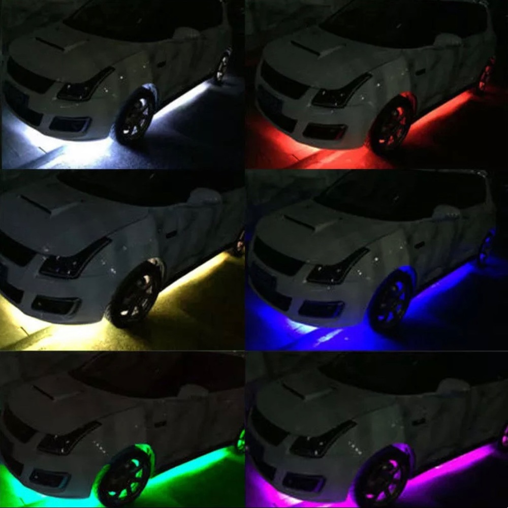 Lot Waterproof 12''/15 DC 12V Motor LED Strip Underbody Light For Car Motorcycle
